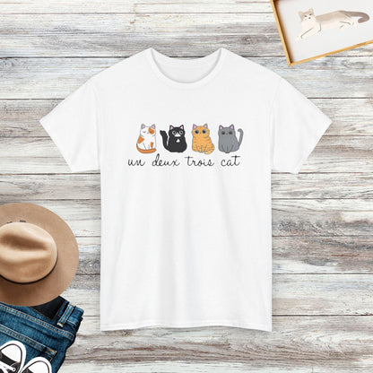 Un Deux Trois Cat Shirt, Cat shirt, Funny Cat Shirt, Gifts For Cat Lovers