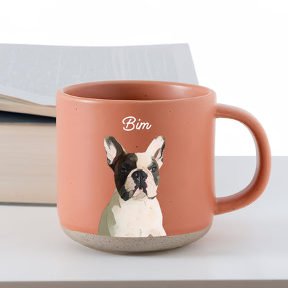 Personalized Pet Pottery Mug 11.8oz, Custom Pet Photo And Name, Gift For Pet Owners