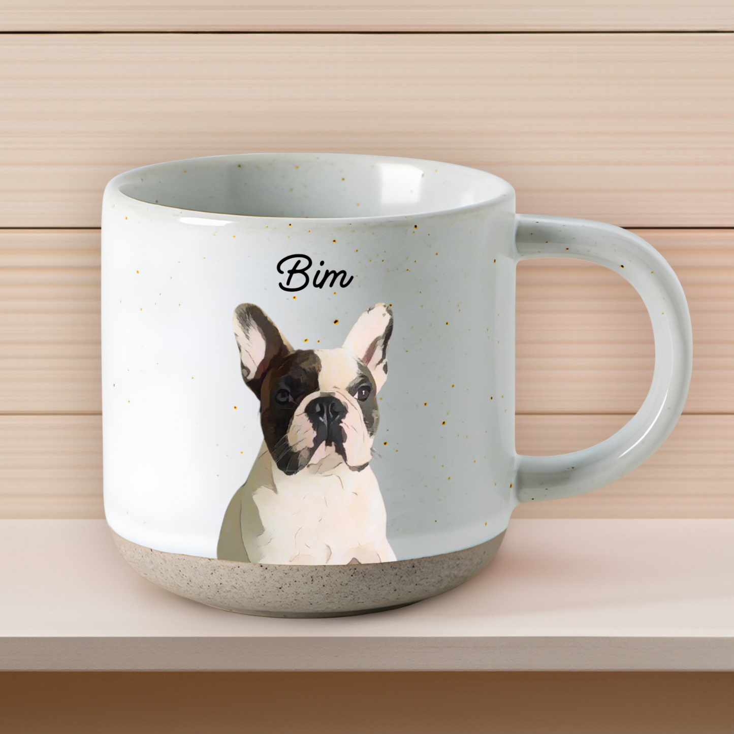 Personalized Pet Pottery Mug 11.8oz, Custom Pet Photo And Name, Gift For Pet Owners