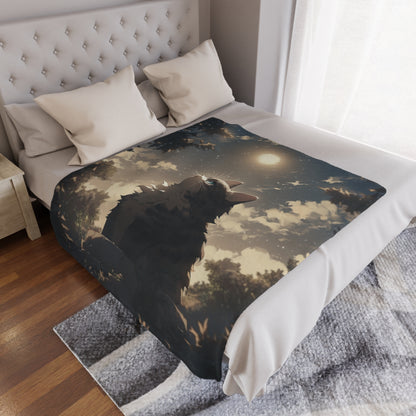 Persian Cat Sitting In The Sky Moonlight Blanket, Cat Lover Gift