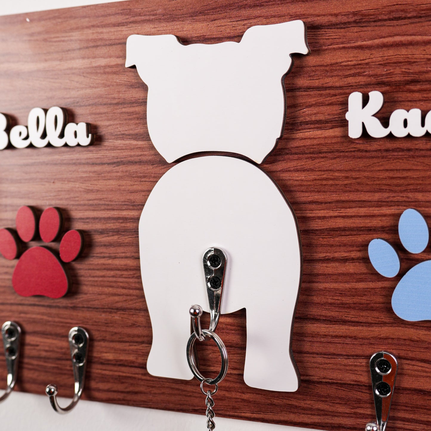 Personalized Dog Key Hanger, Custom Dog Leash Holder, Unique Gift For Dog Owners, Dog Lovers