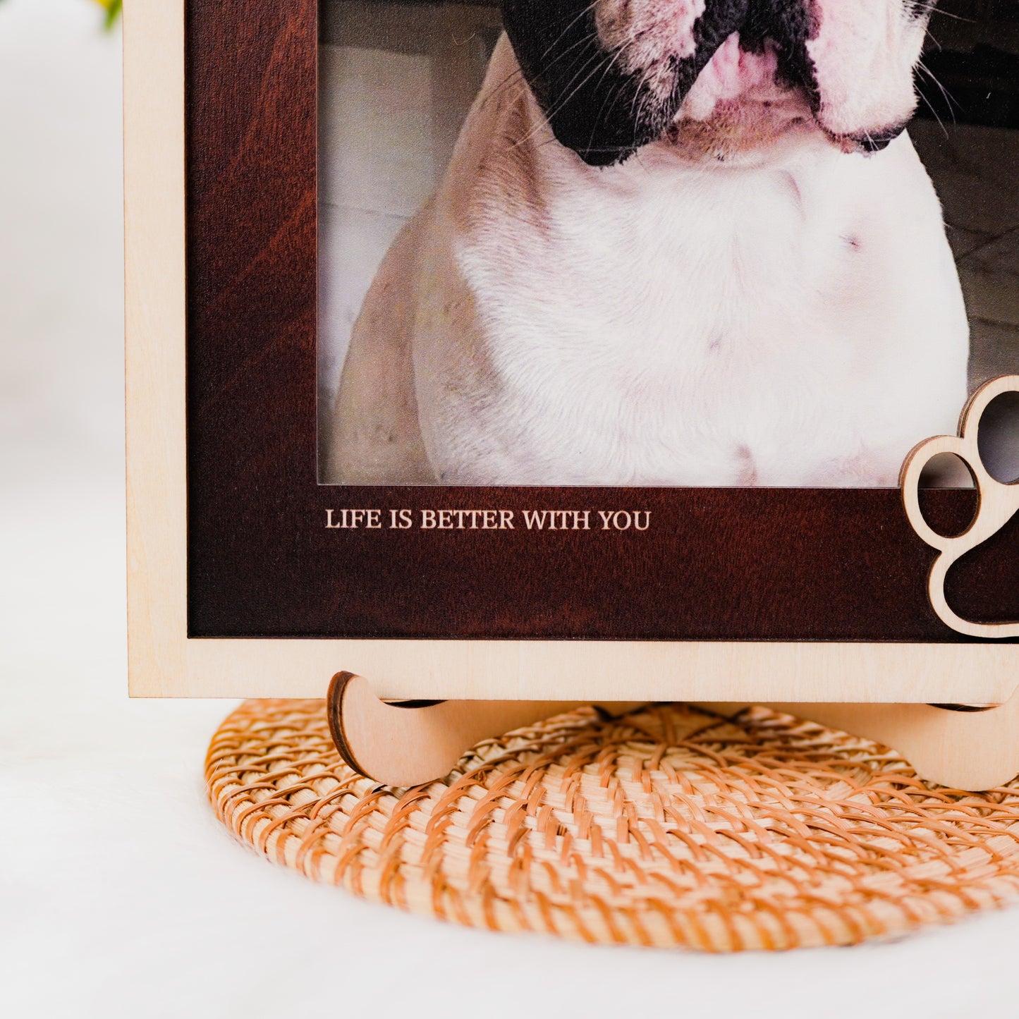 Personalized Wooden Pet Photo Frame, Custom Pet Name Picture Frame, Gifts for Pet Lovers