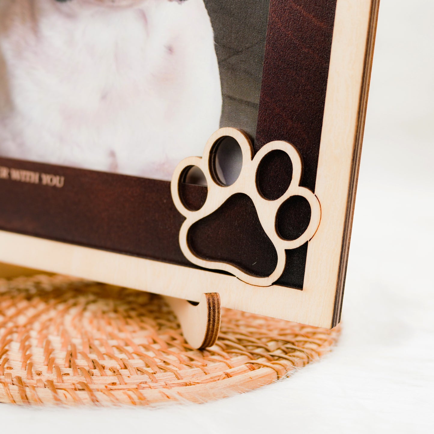 Personalized Wooden Pet Photo Frame, Custom Pet Name Picture Frame, Gifts for Pet Lovers