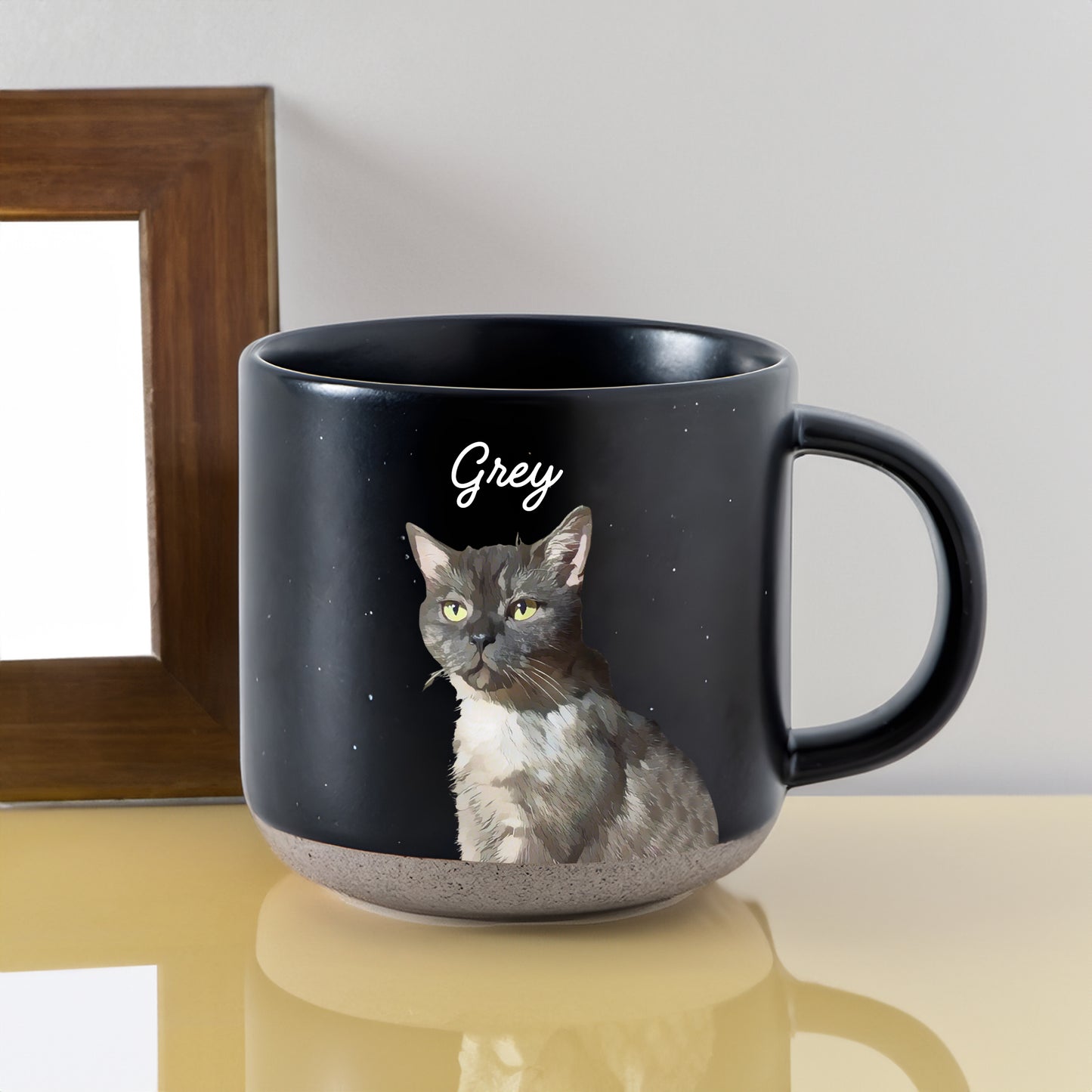 Personalized Pet Pottery Mug 11.8oz, Custom Pet Photo And Name, Gift For Pet Owners