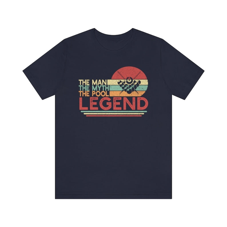 Pool Player Shirt for Men, The Man The Myth The Pool Legend T-shirt, Funny Billiards Gift for Him, Unisex Short Sleeve Tee