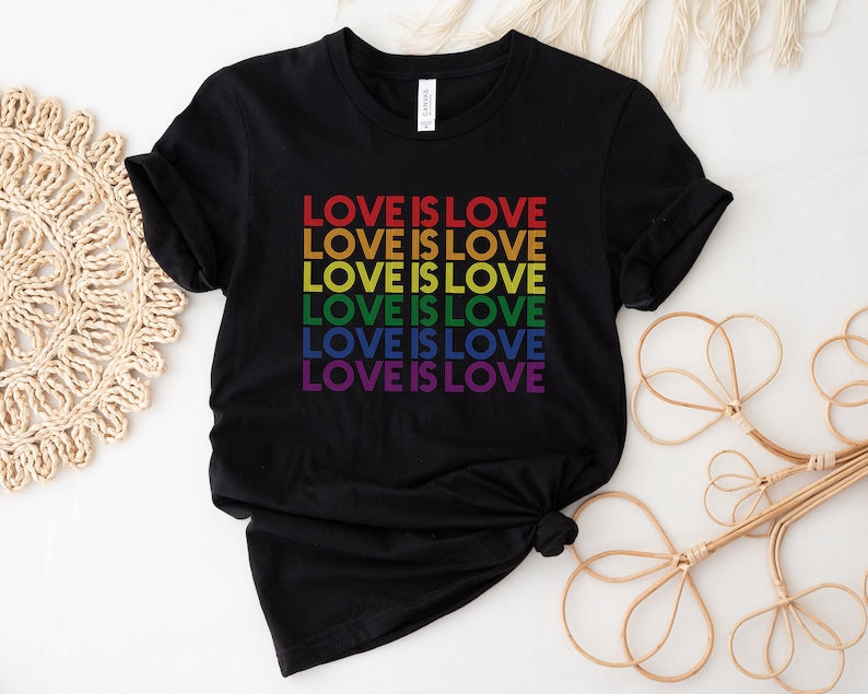 Love is Love T-Shirt, Womens Love is Love Shirt, Pride Shirt, Mens Love is Love Shirt, Kindness Shirts, LGBTQ Support Tees, Gay Pride Shirt