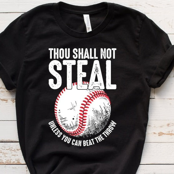 Thou Shall Not Steal Baseball Shirt, Baseball Dad Shirt, Baseball Mom, Baseball Coach, Coaches Gift, Baseball Gifts, Baseball Catcher Shirt