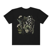 Vintage pressed flowers cottagecore shirt Gobilincore shirt boho wildflowers shirt nature shirt forestcore shirt garden lover green witch