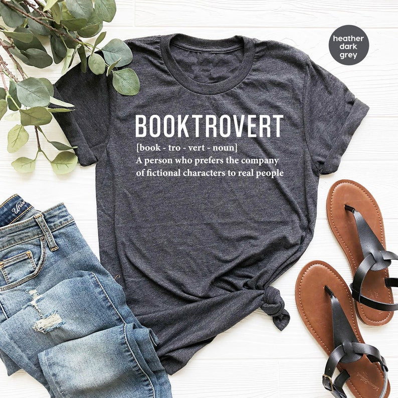 Reading Shirt, Booktrovert TShirt, Booktrovert Definition Tee, Librarian Gift, Book Shirt, Librarian Crewneck Sweatshirt, Funny Reader Shirt