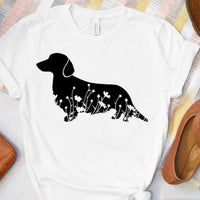 Floral Dachshund Shirt, Floral Wiener Dog Shirt, Dog Lover Shirt, Floral Shirt, Gift for Dog Lovers, Animal Lover Shirt, Dachshund Mom