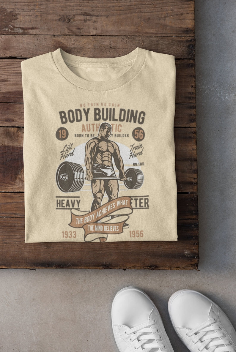 No Pain No Gain Gym T-Shirt, Authentic Bodybuilding Sweatshirt,Powerlifting Hoodie,Fitness Tee,Crossfit T-Shirt,Workout Shirt,Gym Attire Tee