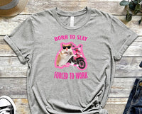 Born To Slay Shirt, Hamster Shirt, Motorbike Shirt, Slay Shirt, Barbie Shirt, Material Girl Tee, TikTok Shirt, Trend Design, Viral Shirt