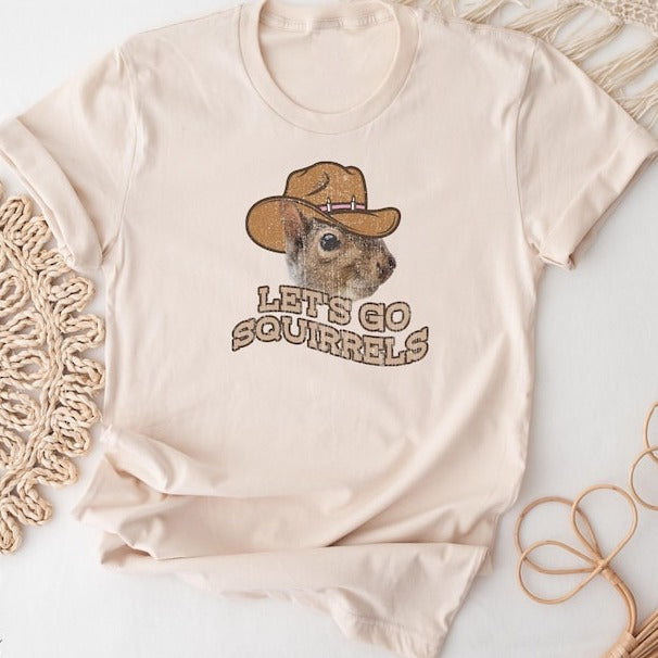 Let's Go Squirrels Tee, Squirrel Squad Shirt, T-shirt Retro Party, Cowboy, Cowgirl T-shirt Present, Western Country Squirrely Animal Texas
