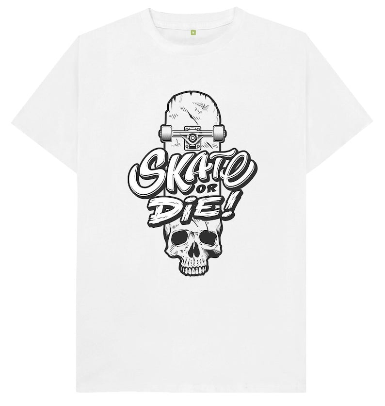 Skate Or Die Skull T Shirt