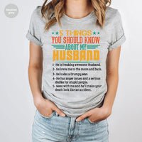Funny Wife Shirt, Funny Gift For Wife, Wife T Shirt, Best Wife Shirt, 5 Things About My Husband T Shirt, Wife Gifts