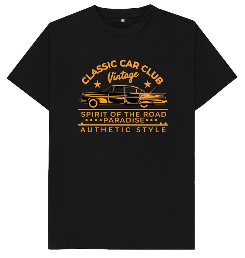 Classic Car Club Vintage Authentic Style T Shirt