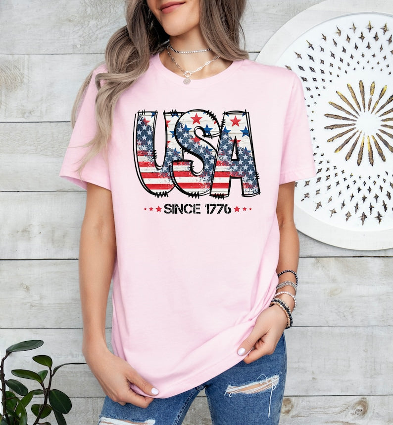 USA Since 1776 Shirt, Fourth Of July shirt, USA shirt, America shirt, Patriotic Flag shirt, Independence Day shirt, USA sweatshirt