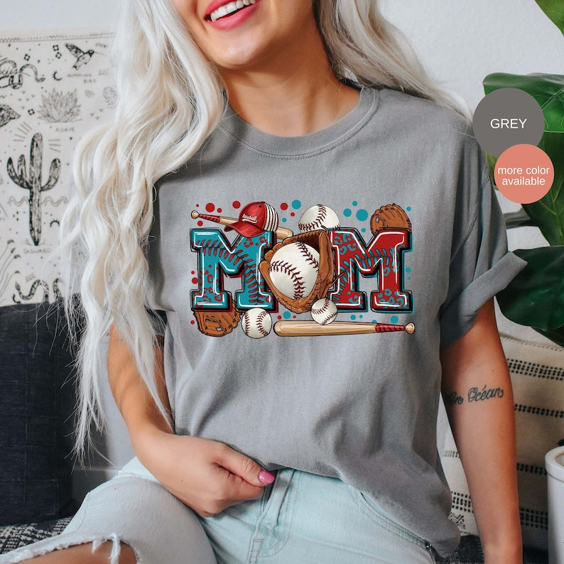 Baseball Mom Shirt, Mother's Day Shirt, Retro Baseball Shirt, Gift for Mom, Game Day Shirt