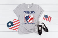 Drinking until I seel Stars ans Stripes Shirt, funny 4th of july shirt, 4th of July firework shirt, Independence day shirt, memorial day