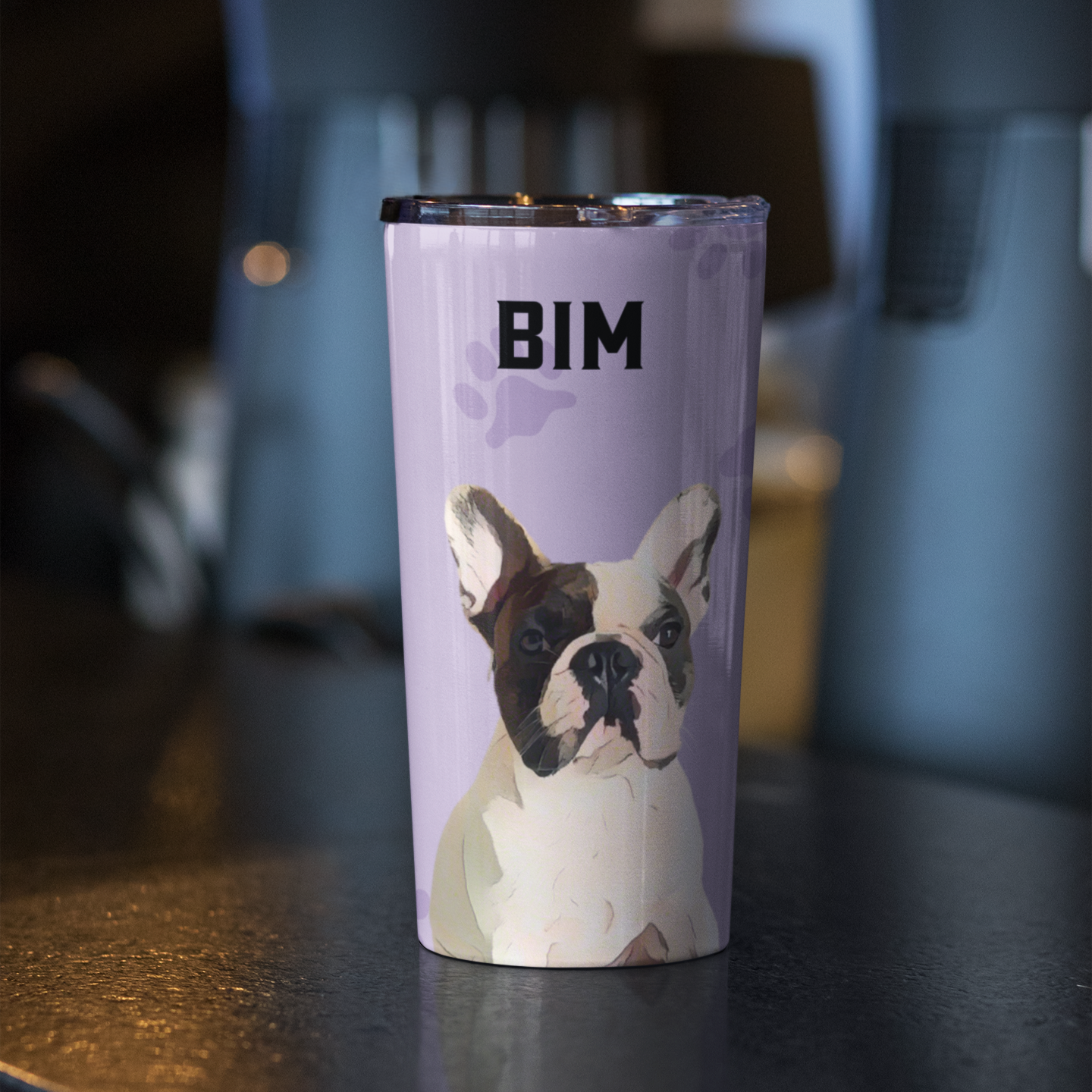 Personalized Pet Paw Prints Tumbler, Custom Pet Photo And Name, Gift For Pet Owners