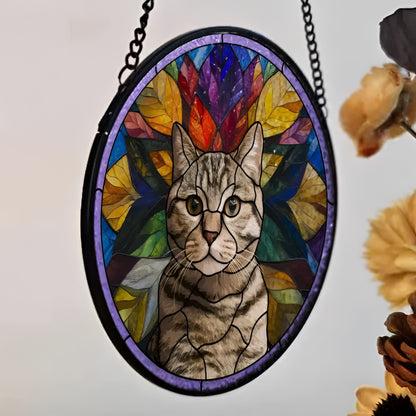 Personalized Pet Memorial Art Suncatcher, Custom Stained Glass Suncatcher, Gift For Pet Owners