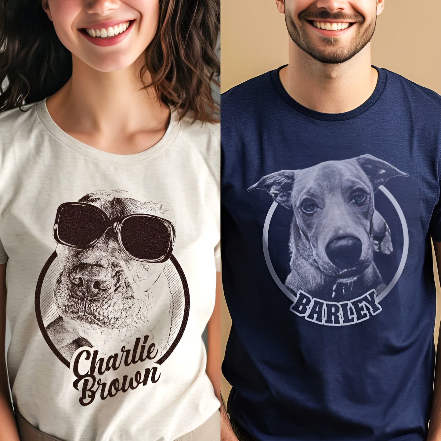 Custom Vintage Style Pet Photo T-Shirt, Personalized Pet Photo and Name Shirt, Gifts for Pet Lovers