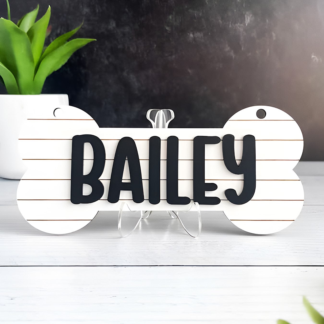 Dog Name Wooden Plate Personalized, Custom Crate Sign, Kennel Sign, Gift For Dog Owner