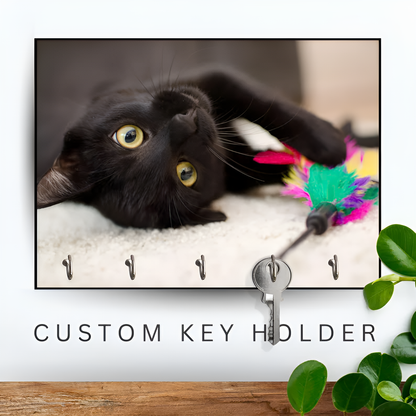 Personalized Pet Photo Key Hanger, Custom Pet Photo Key Hanger, Unique Gift For Pet Owners, Pet Lovers