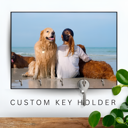 Personalized Pet Photo Key Hanger, Custom Pet Photo Key Hanger, Unique Gift For Pet Owners, Pet Lovers