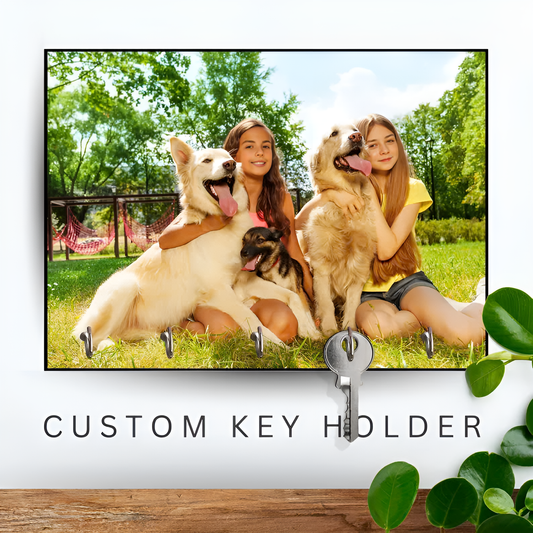 Personalized Pet Photo Key Hanger, Custom Pet Photo Key Hanger, Unique Gift For Pet Owners, Pet Lovers