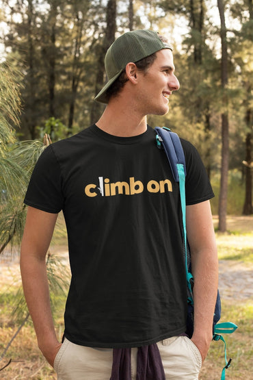 Rock Climbing T Shirt, Bouldering Tee, Climb On, Sport Climber Gift, Present for Boulderer, Lead Climb Nature Tshirt, Vintage Mountaineering - Msix Apparel - T Shirt