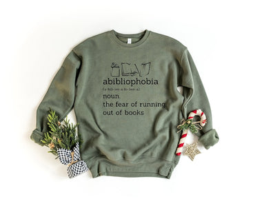 Abibliophobia Sweatshirt, Book Lover Gift Shirt, Vintage Reader Hoodie, Reading Shirt, Bookworm Bibliophile Tee, English Teacher Gift T Shirt - Msix Apparel - Sweatshirt