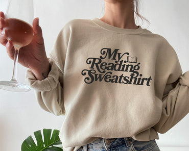 My Reading Sweatshirt, Gift for Book Lover, Bookish Sweater, Bookish Shirts, Womens Crewneck Sweatshirt, Librarian Shirt, One More Chapter - Msix Apparel - Sweatshirt