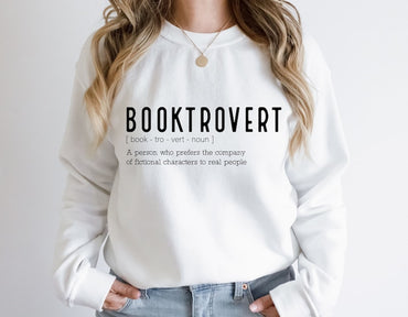 Booktrovert Definition Funny Book Lover, Book Lover, Teacher, Librarian, Reading, Book Lover Gift, Bookish - Msix Apparel - Sweatshirt