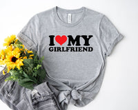 I Love My Girlfriend T-shirt, I Heart My Girlfriend Shirt, Valentine's Day Tee Shirt, Valentine Gift, Boyfriend Shirt For Him, Love Shirt - Msix Apparel - T Shirt