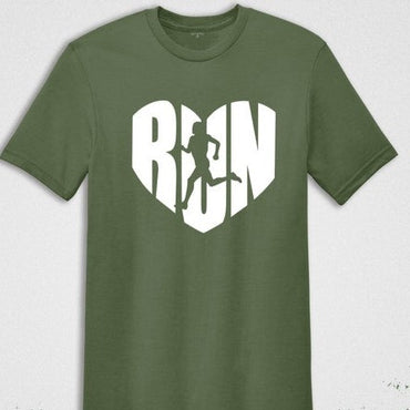Run Heart Shirt, Running Shirt, Runner Gifts, Sport Shirt, Gift For Runner, Marathon Shirt, I Love Run Tee, Marathon Runner Gift - Msix Apparel - T Shirt