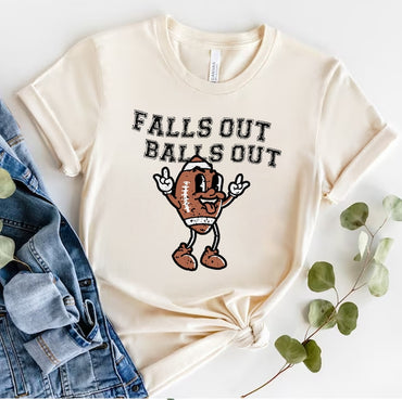 Falls Out Balls Out Shirt, Game Day Shirt, Football Shirt, Game Day Shirt, Football Fan Gift, Football Mom Shirt, Football Spirit - Msix Apparel - T Shirt