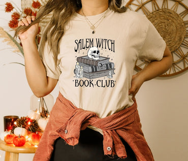 Salem Witch Book Club Shirt, Halloween Book Lover Shirt, Salem Massachusetts Shirt, Halloween Library Shirt, Funny Reader Shirt, Retro Skull - Msix Apparel - T Shirt