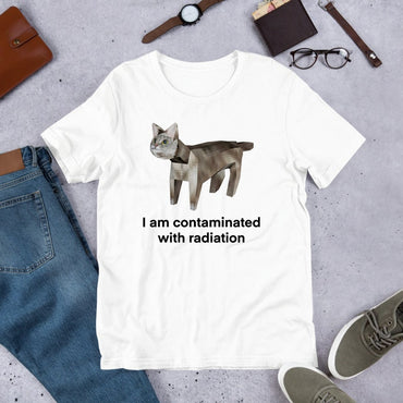 I Am Contaminated Funny Cat Meme Shirt / Ironic Shirt / Weirdcore Clothing / Low Poly Feline / Oddly Specific / Unhinged / Cursed - Msix Apparel - T Shirt
