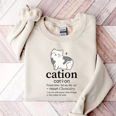 Cation Cat Lover Gift Funny Cat Shirt Cat T-Shirt Science Shirt Kitten T-Shirt Chemistry Shirt Chemistry Gift Cat Owner Shirt MRV530 - Msix Apparel - T Shirt