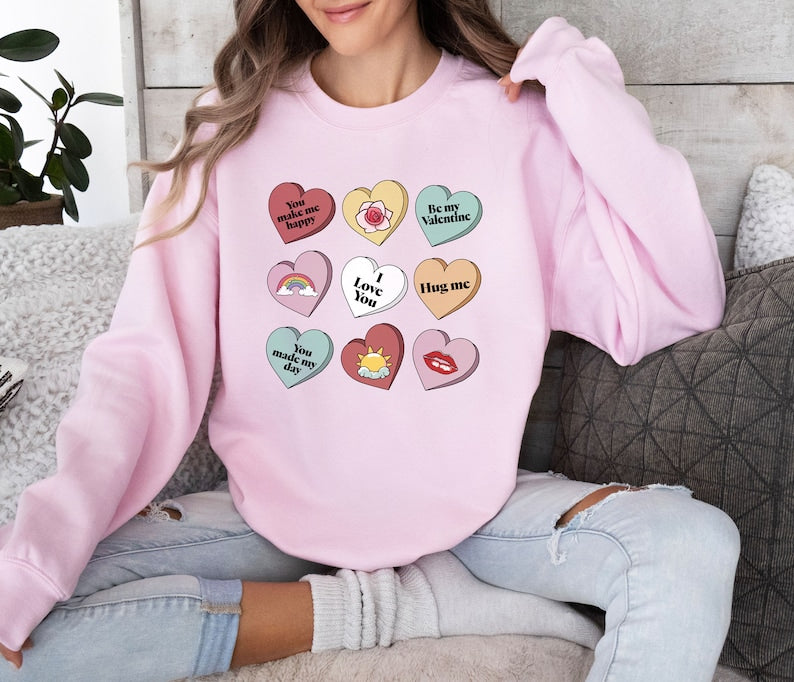 Valentines Day Shirts for Woman, Women's Valentines Day Sweatshirt, Love Shirt, Lover Shirt, Couple Shirt, Gift for her, Valentines Day Gift