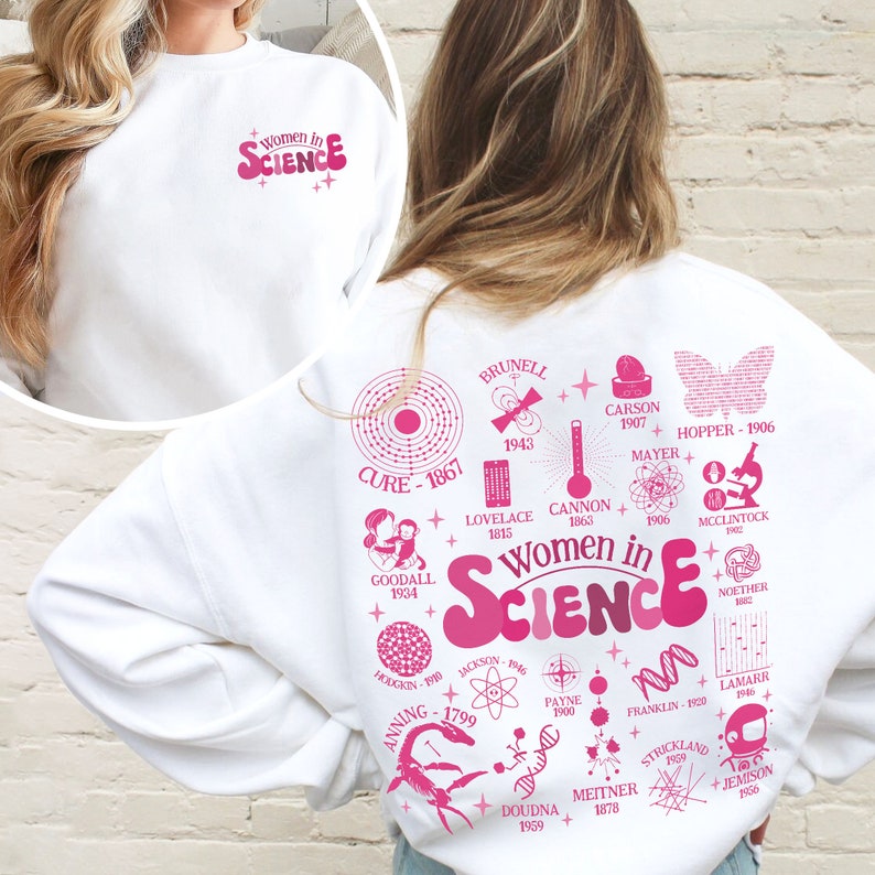 Retro Women in Science T-Shirt, Gift for Science Teacher, Preppy Aesthetic Shirt, Cool Science Shirt, Women in Stem Hoodie PhD Shirt Gift - Msix Apparel - Sweatshirt