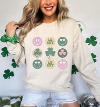 Retro St Patrick's Smiley Clover Disco Shirt, St Patrick's Day Shirt, Saint Patrick's Day Shirt, St Patrick's Smiley Shirt,Kid Patrick Shirt